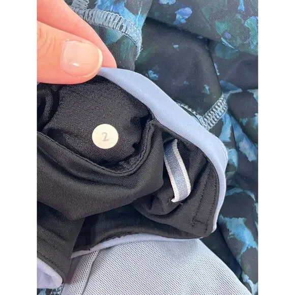 Lululemon Running in the City Floral 7/8 Tight Leggings Pockets 2 XS Mesh - Picture 6 of 8